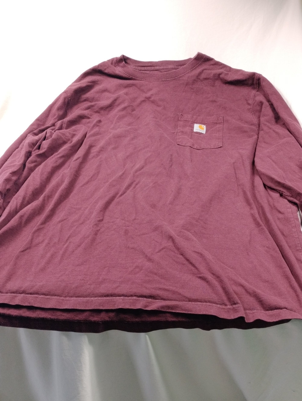 Carhartt Long Sleeve Pocket Tee -dark Plum Size 3XLT